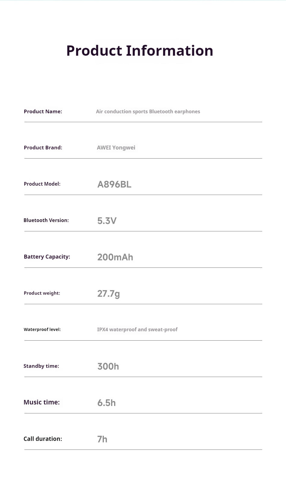 AWEI Air Conduction Sports Bluetooth Headset - Livré uniquement en Italie 🇮🇹