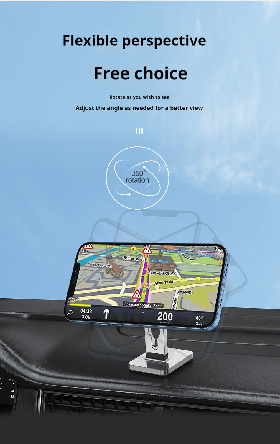 Mini Compact Car Phone Holder - Air Vent Mount - Delivered only in Italy 🇮🇹 