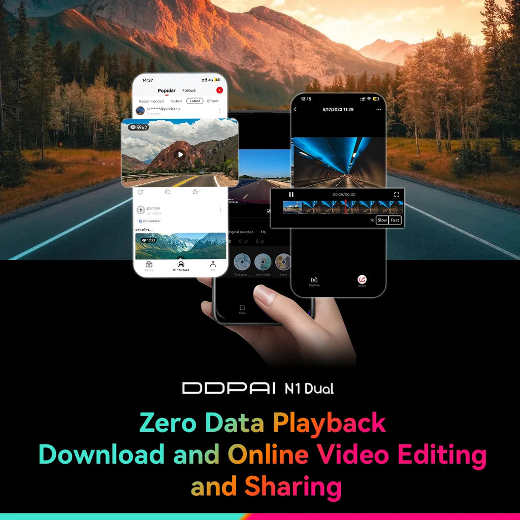 Application mobile DDPAI contrôle dashcam smartphone