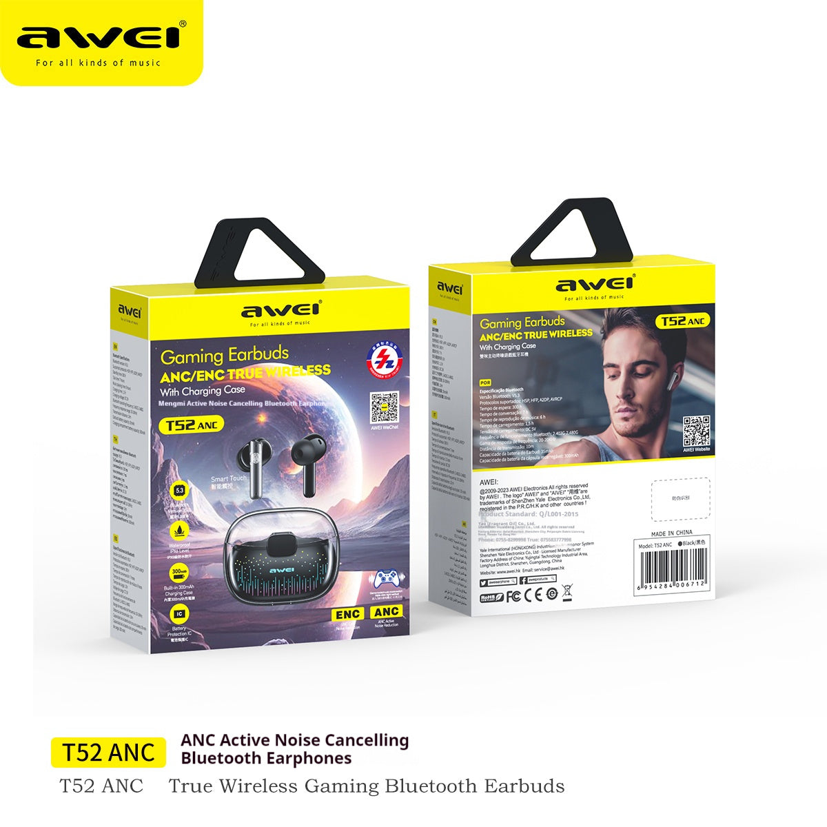 AWEI Starry Sky Gaming Bluetooth Headset - Livré uniquement en Italie 🇮🇹