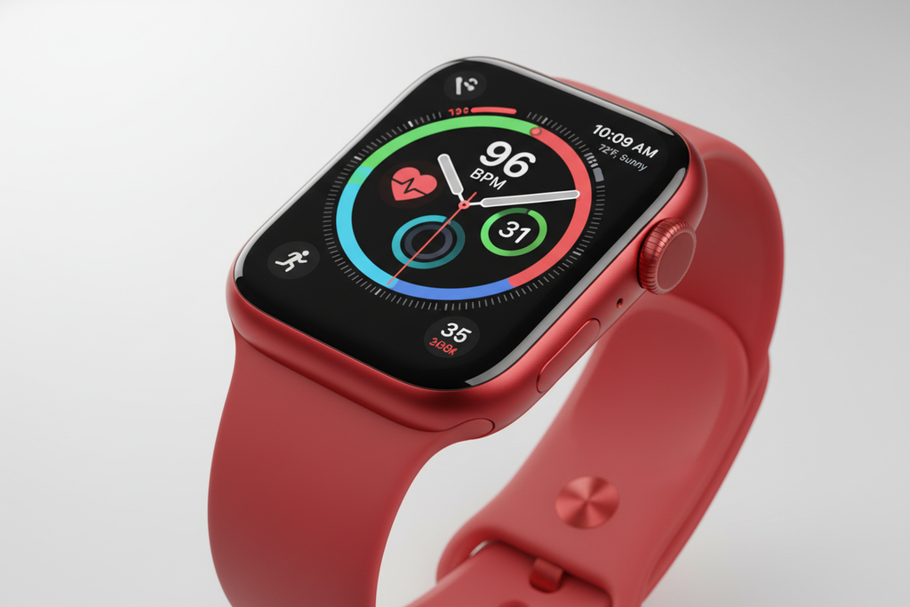 Apple Watch Series 8 rouge avec écran actif