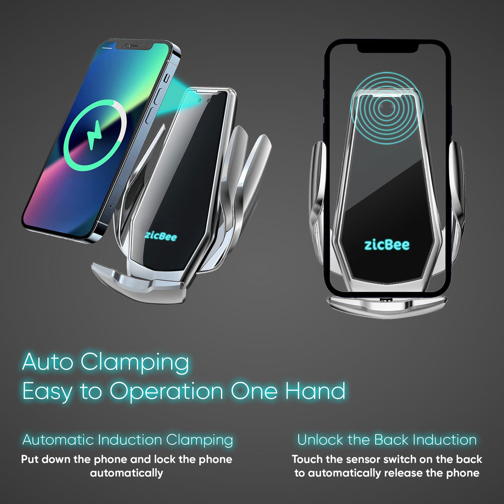 15W Wireless Car Charger - Fast Charging iPhone & Android - USA Warehouse
