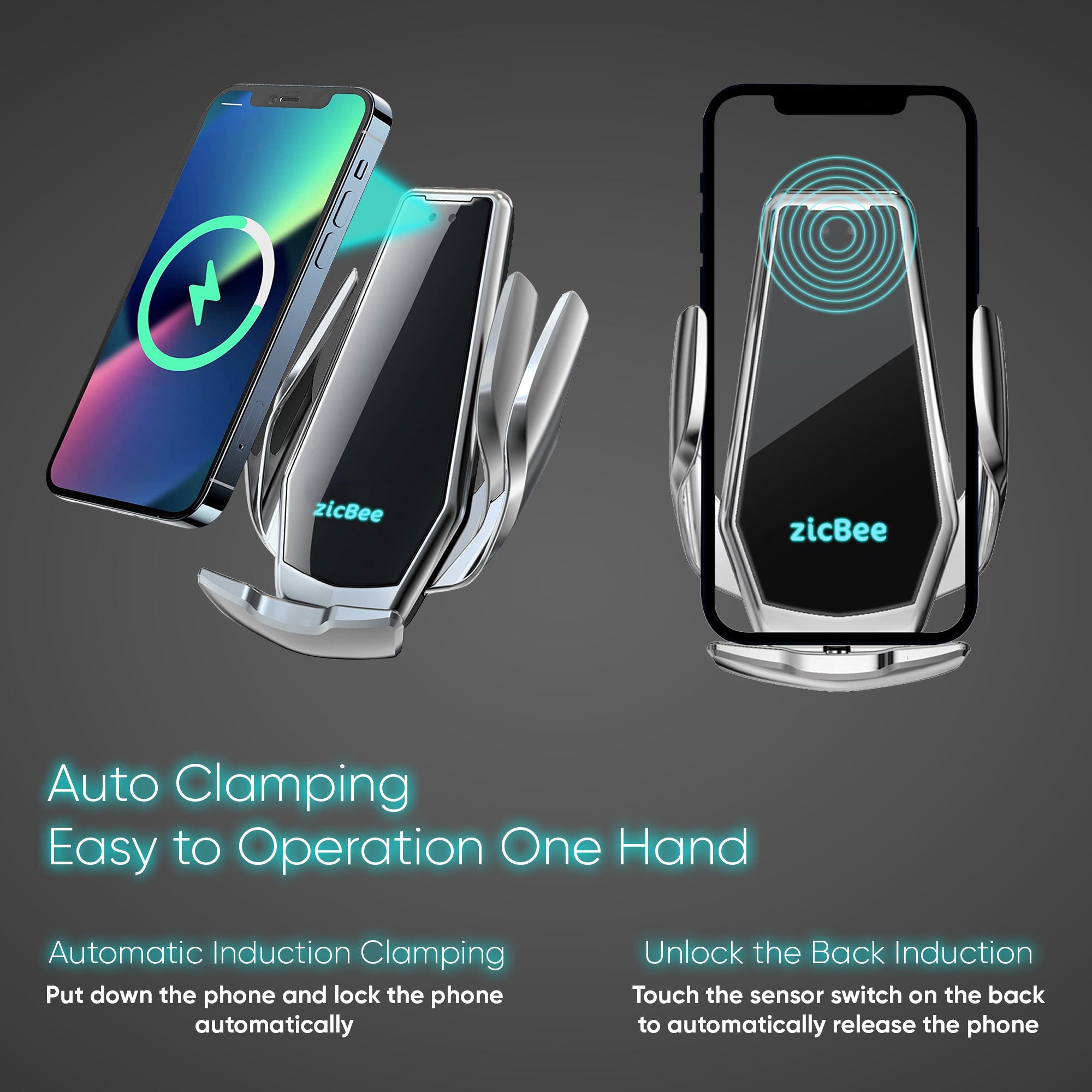 15W Wireless Car Charger - Fast Charging iPhone & Android - USA Warehouse