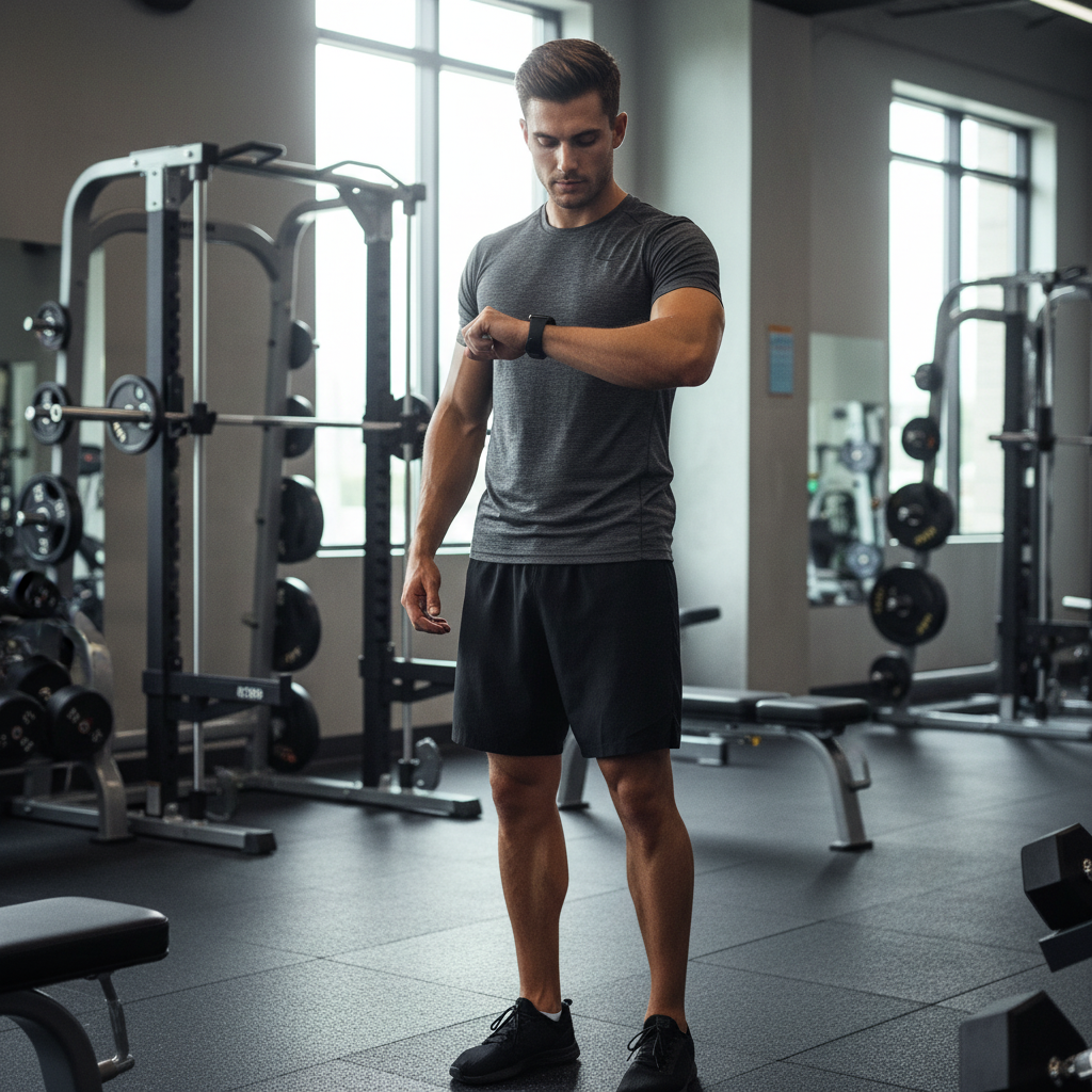 Homme sportif avec Apple Watch Series 4 Space Black