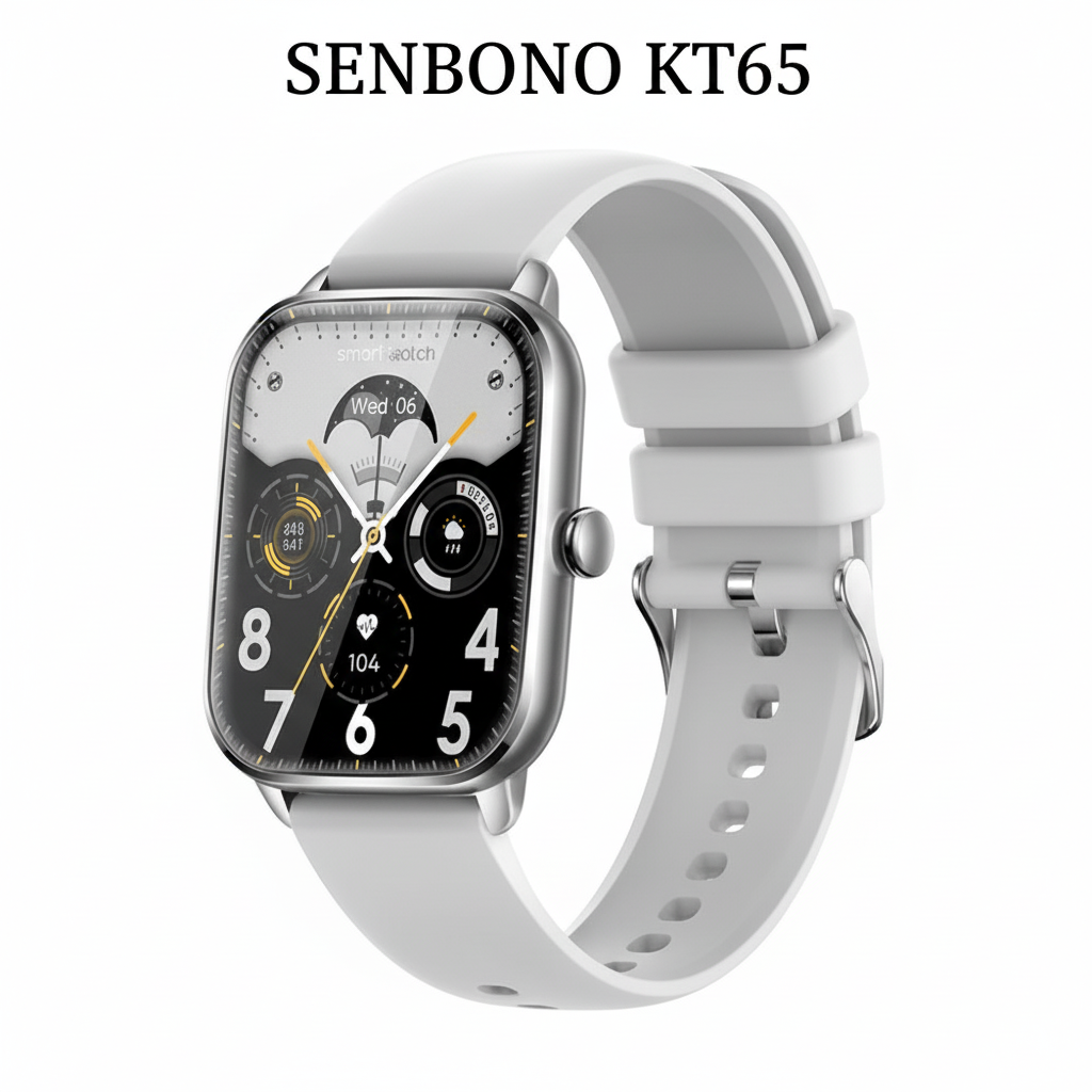 SENBONO KT65 Blanche montre connectée