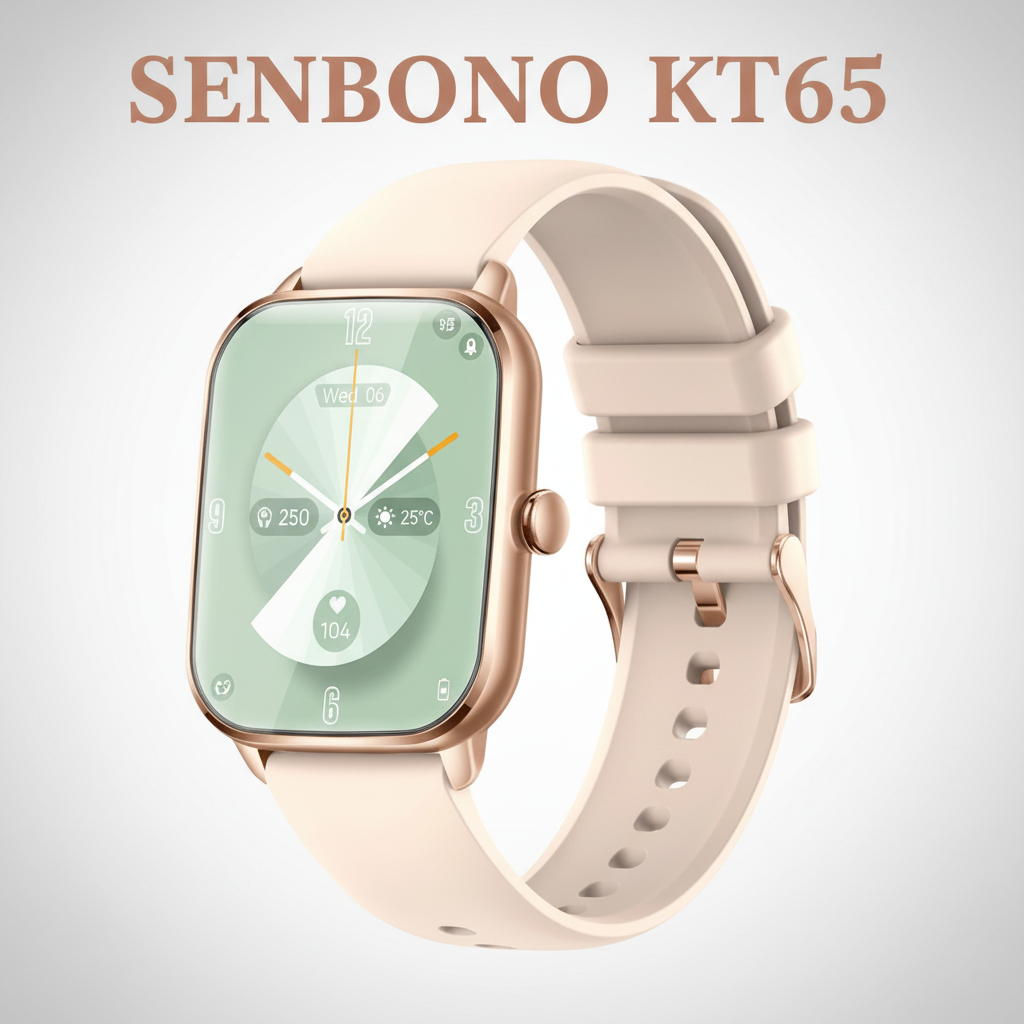 SENBONO KT65 Rose Gold montre connectéé